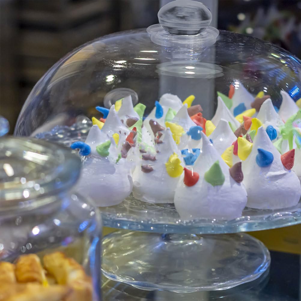 Cabilock Lebensmittelabdeckung Aus Edelstahl Transparente Kuchenhaube Rund 19.50 X 19.50 X 9.00 Cm Für Kuchen Desserts Snacks Zum Sauber Abdecken Bei Haushalt Party Und Veranstaltungen