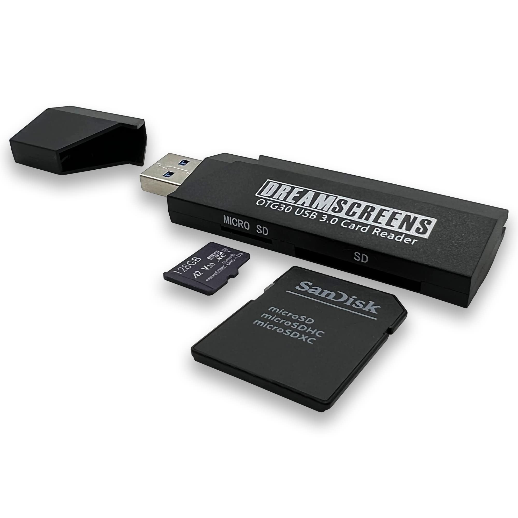 Lettore di schede MicroSD e SD USB C, doppio slot USB 3.0, lettore di schede di memoria per MicroSD, SD, SDHC, SDXC, compatibile con laptop, PC, Mac (confezione da 2)