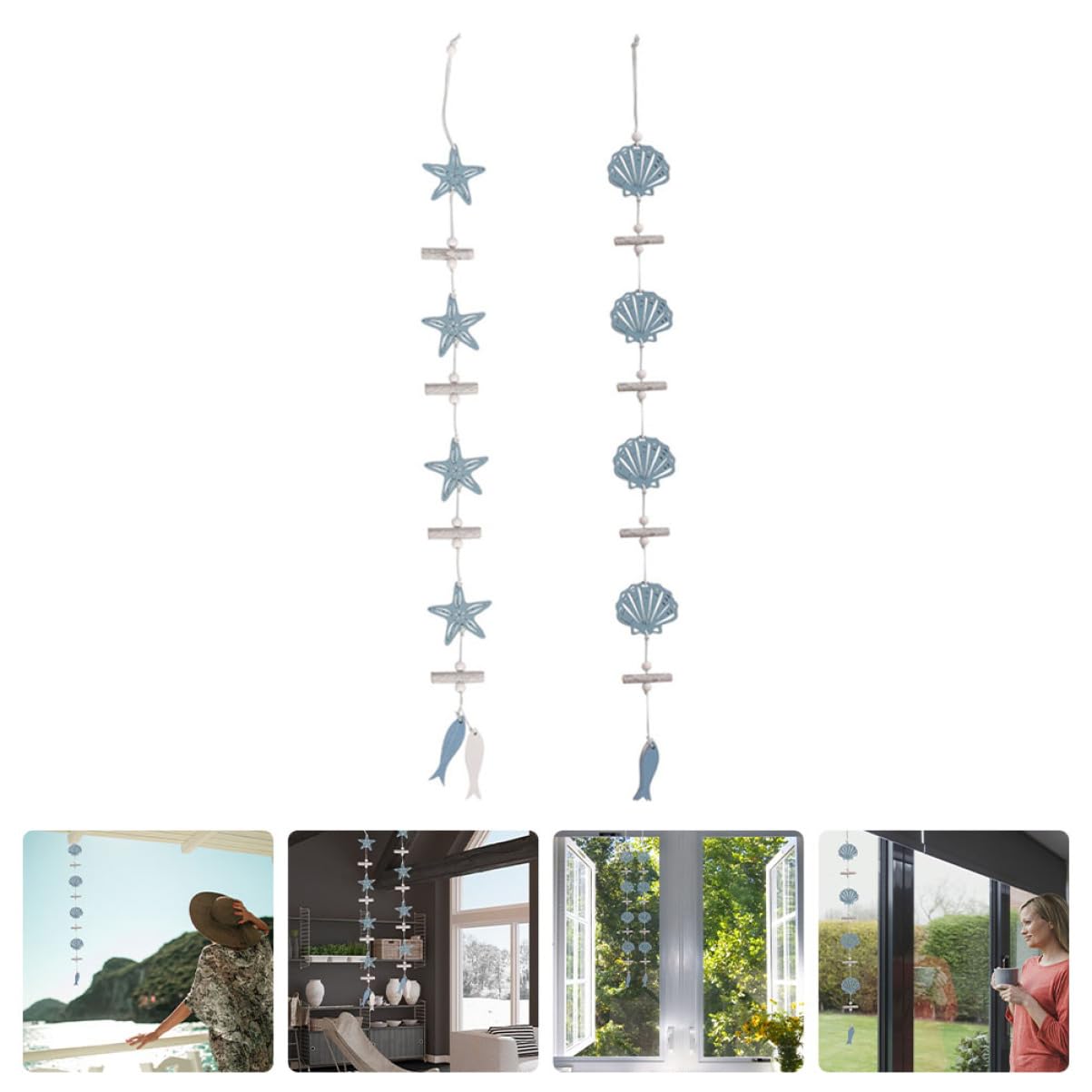 Ciieeo 5 Sätze Marine-Holz-hängeornament Im Freien Blattwand Wanddeko Schlafzimmer Küche Wanddeko Hochzeitsdeko Wandbehang Ornamente Wohnzimmer Hintergrund Hölzern 2 Stück * 5