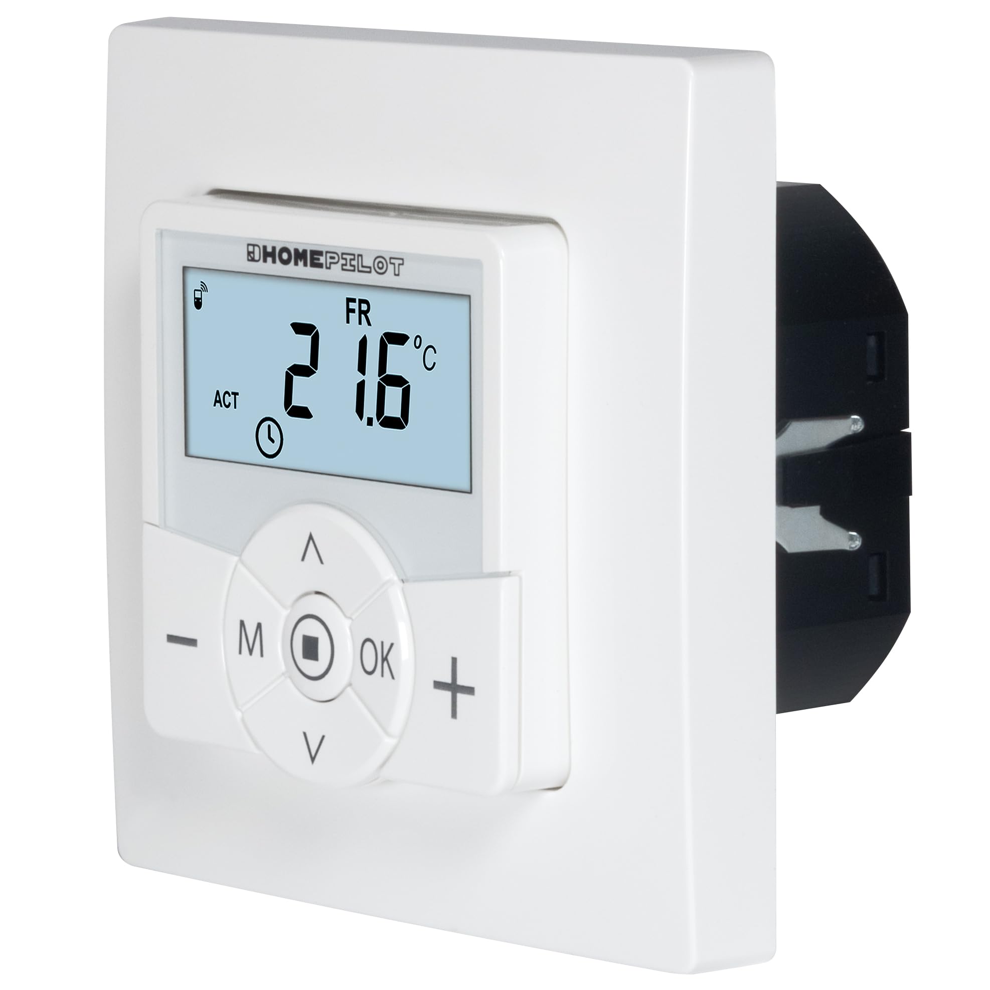 HOMEPILOT Thermostat Premium smart, Wandthermostat mit Funk z. B. für Fußbodenheizung, Unterputz 230V, Smart Home Heizungssteuerung (App, Alexa, Siri & Google Assistant) via Gateway möglich