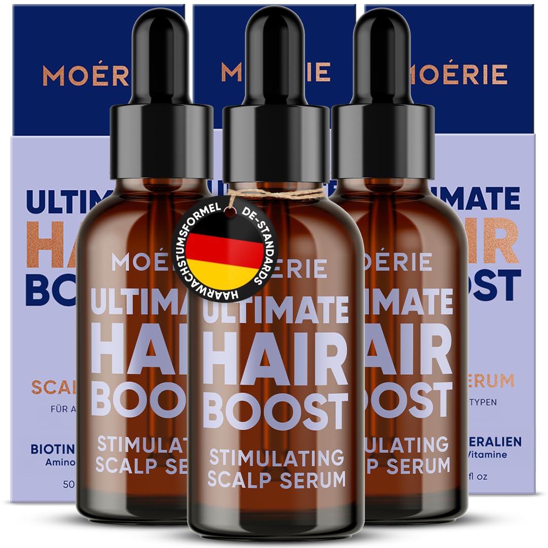 MOERIE Hair Growth Serum - zum Haarwachstum beschleunigen & gegen Haarausfall bei Frau - Haarwuchsmittel Kopfhaut Serum - Haar Wachstum Haarserum Öl - Anti Haarausfall Haaröl