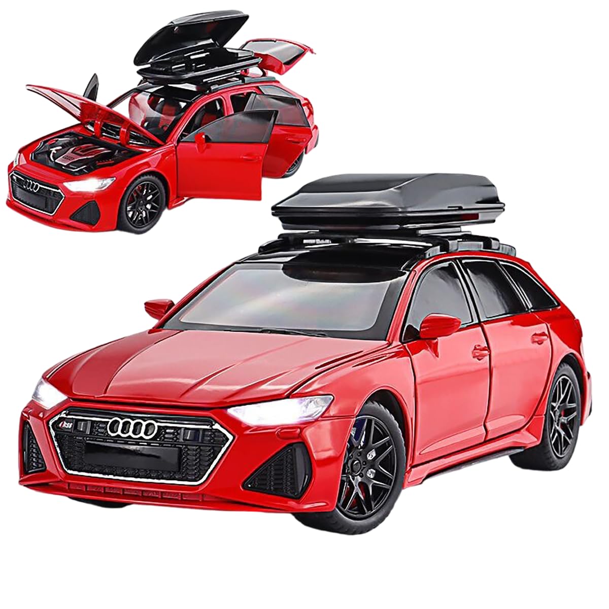 Magicwand Die-Cast 1:24 Scale Auudi Luggage【Large】 with 6 Openable Doors,Lights & Music【Cherry Red】【Pack of 1】 (B0CQW4RJ1V) Amazon Price History, Amazon Price Tracker
