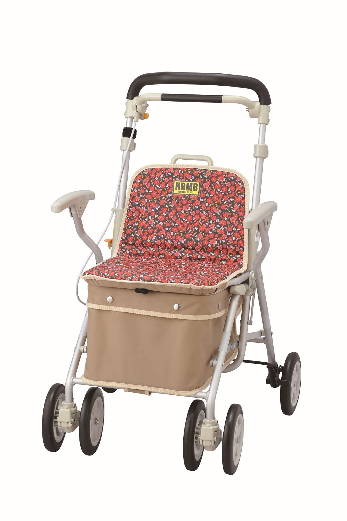 Amazon | ヘルスバッグMB花柄ワイン | ウィズワン | シルバーカー