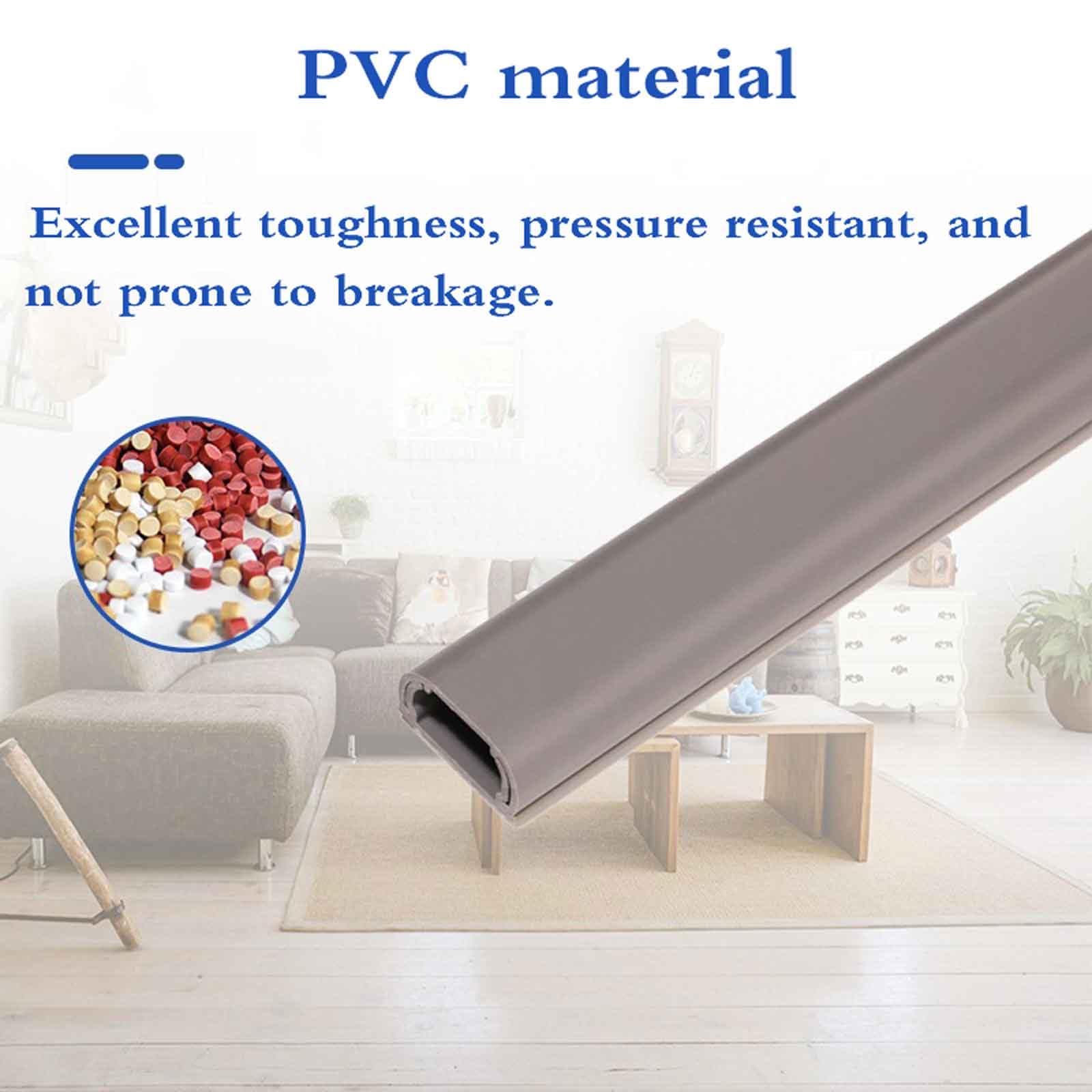 Passe Cable Sol,Gaine de câble de Sol autocollante,Rampe de Protection Câble,Guide câble au Sol Semi Circulaire,Flexible,évite Les trébuchements,pour Bureau,Maison,usines,garages