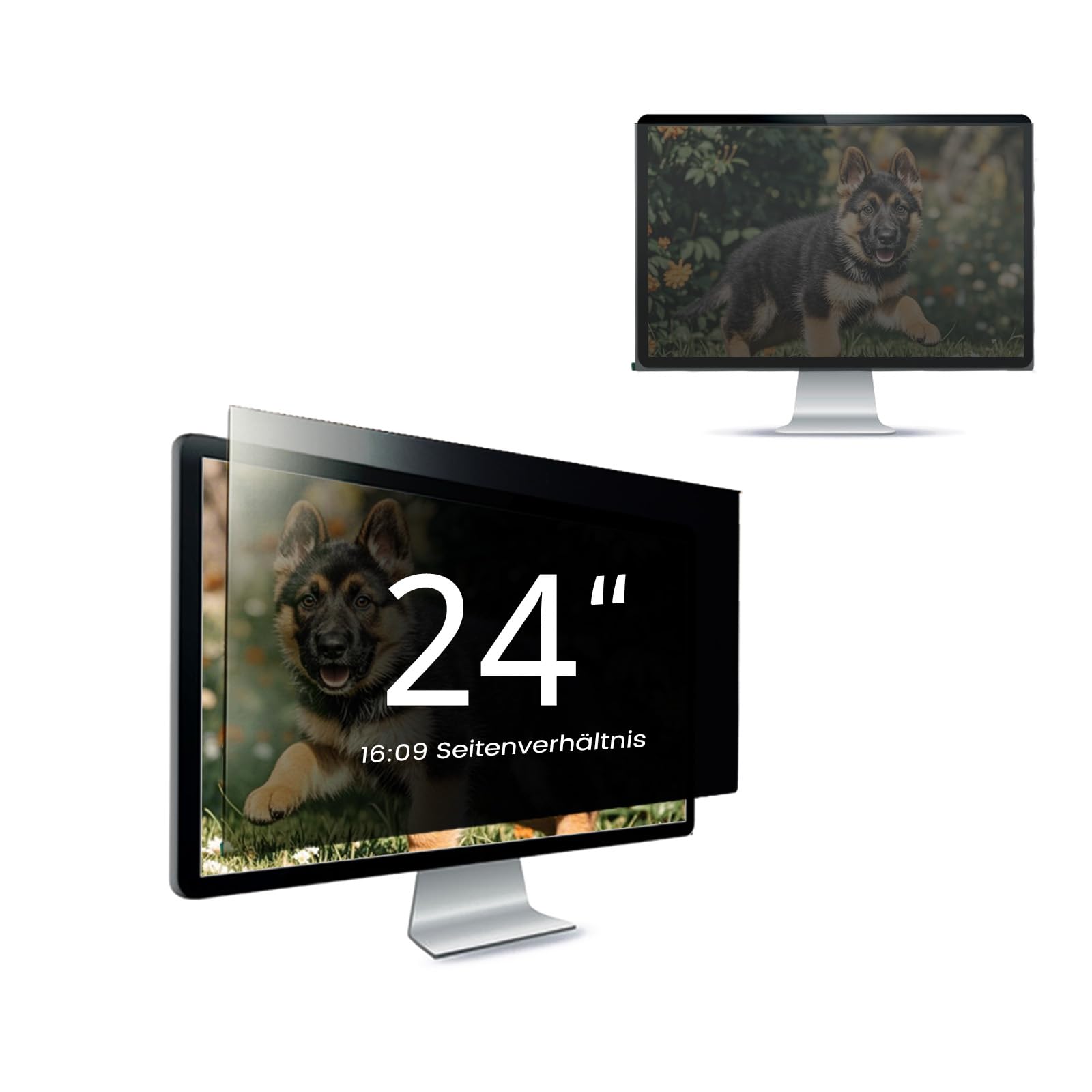 Blickschutzfolie für 24 Zoll 16:9 Monitor, Abnehmbarer Sichtschutzfilter mit Blaulichtfilter, HD Privacy Screen mit Anti-Glare & Blendschutz, Breite x Höhe: 531 mm x 299 mm