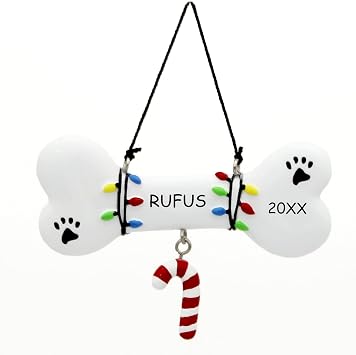 DIBSIES Personalized Pet Ornament Dog Bone
