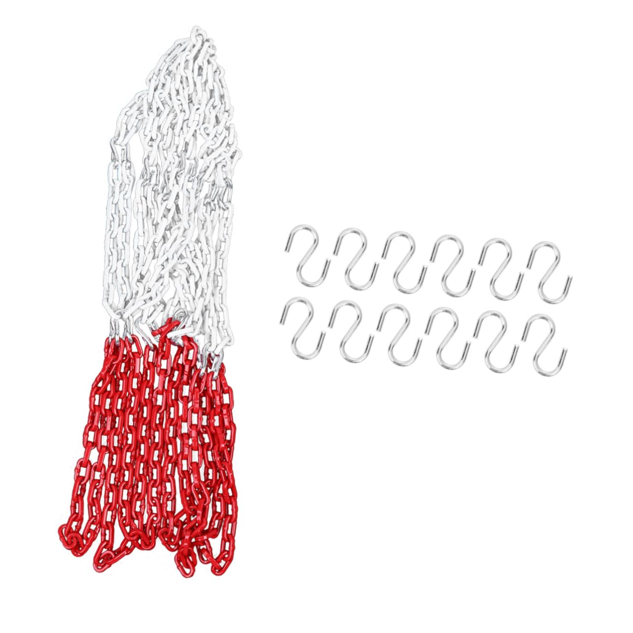 BRIGHTFUFU Galvanized Manganese Steel Chain Net Buckles Basketball Goal Net Outdoor Indoor