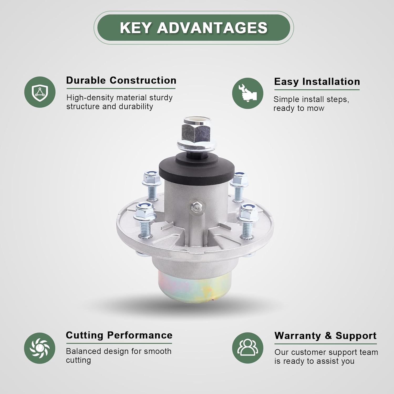 AM144608 Replace Spindle Assembly for 42" 48" 54" Decks, Fits for Jo hn De ere Z335M Z335E Z345M Z525E X330 X350 X370 S220 200 ZTrak Lawn Mower (3 Pack)