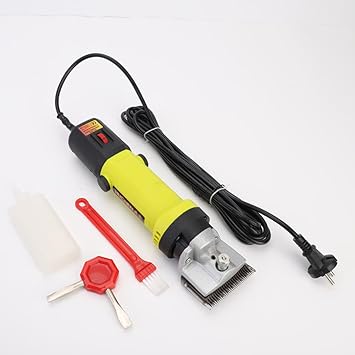 NYMFEA Horse Clippers,690w Electric Horse Grooming Kit,Professional Livestock Clippers, 6 Speeds Heavy Duty Equine Clippers for Dog, Cat, Horse, Goat,Yellow