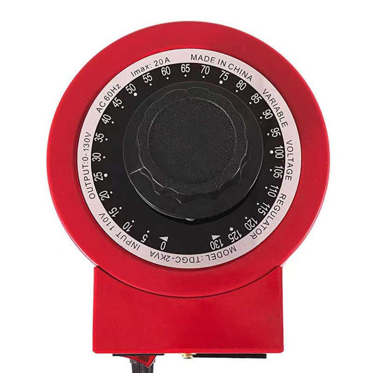 Jednofazowy regulator napięcia Transformator zmienny Maks. napięcie wyjściowe AC 0–300 V, 2 kVA