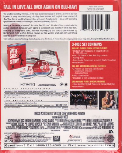 West Side Story 50th Anniversary LIMITED EDITION Combo Pack Includes 3 Disc Set (Blu-ray and DVD) and Book With Rare Photos image 4