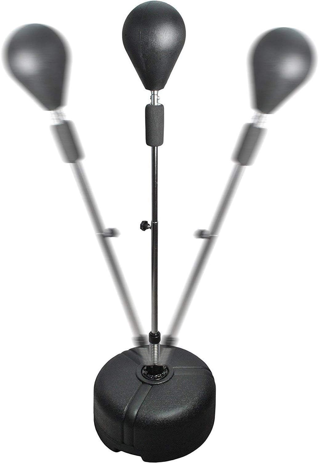 Reflex Bag Freestanding Punching Bag with Stand Heavy Speed Ball Boxing Release Fitness Trainer Adjustable Height 56.2-60.8 [US STOCK] (Black)