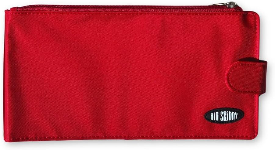 Big Skinny Womens Monte Cougar Nylon Long Wallet (Lipstick Red)