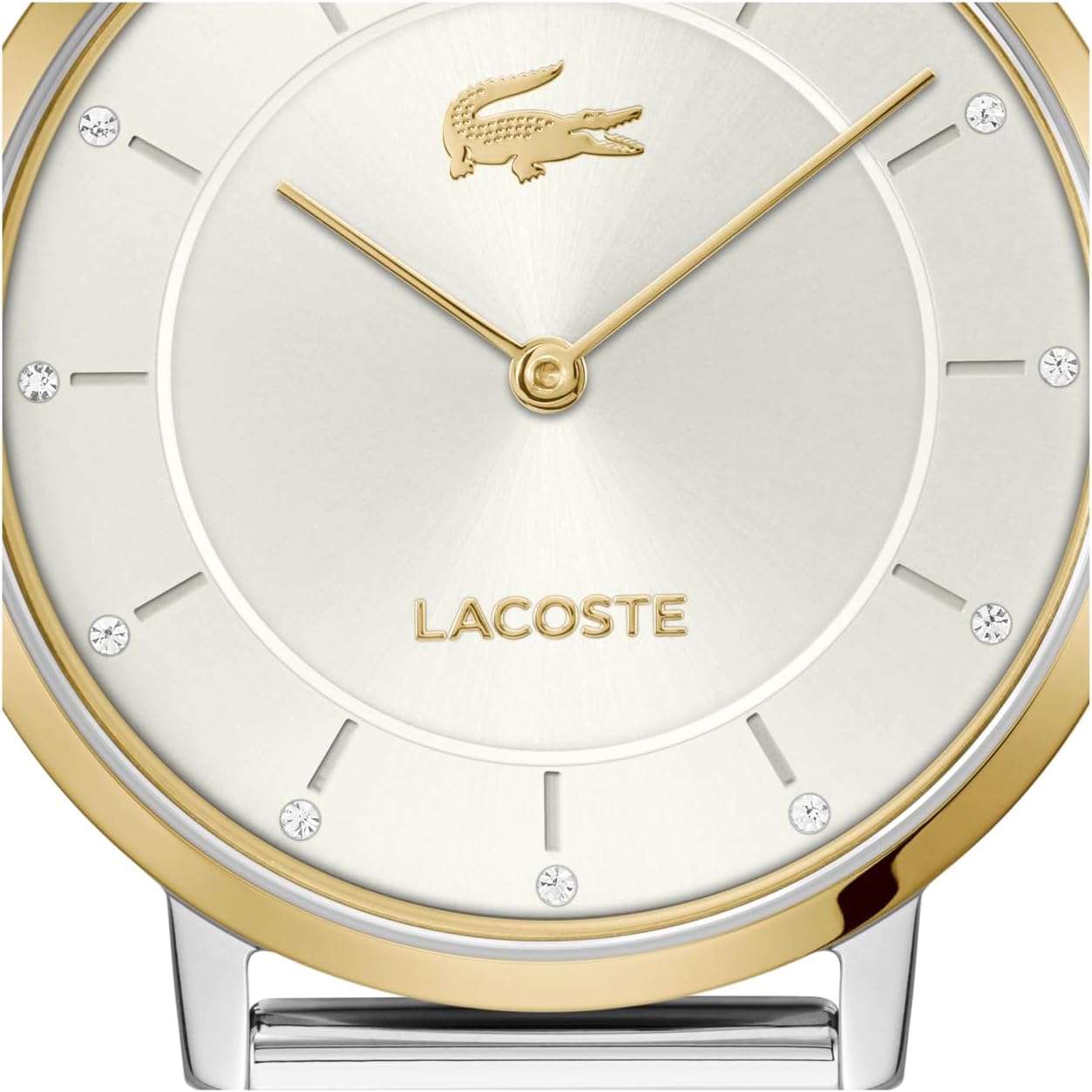 Lacoste Crocorigin Women's 2H Quartz Watch – 35mm Slim Case, Crystal Sunray Dial, Mesh Bracelet, Elegant and Versatile - Gift for Her - Image 2