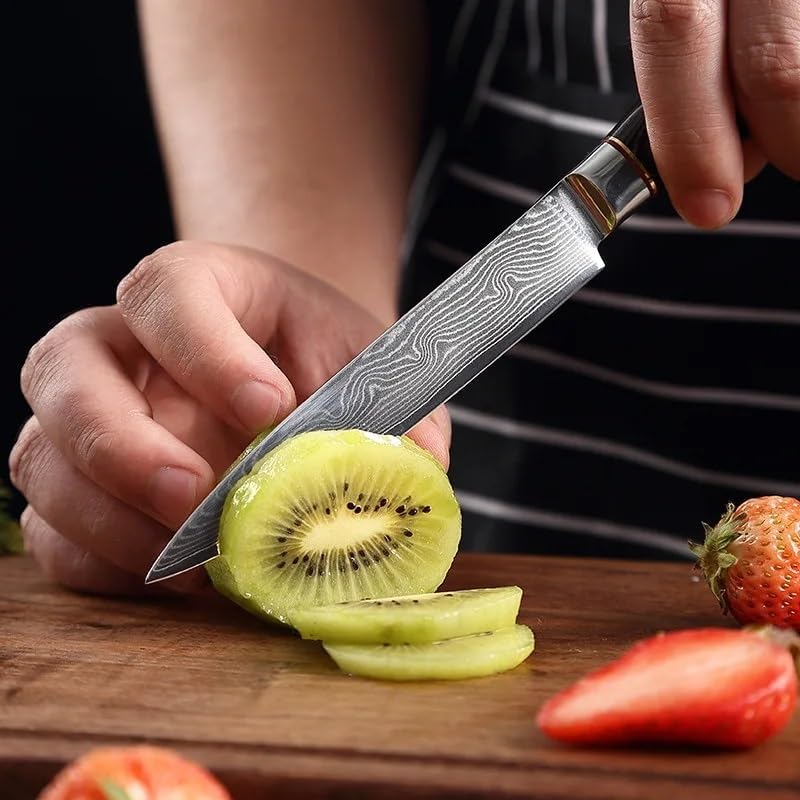 Meat Cleaver,Cleaver Knife, 5 Inch Damascus Japanese Small Kitchen Knives VG10 67 Layer High Carbon Stainless Steel Sharp Meat Cutting