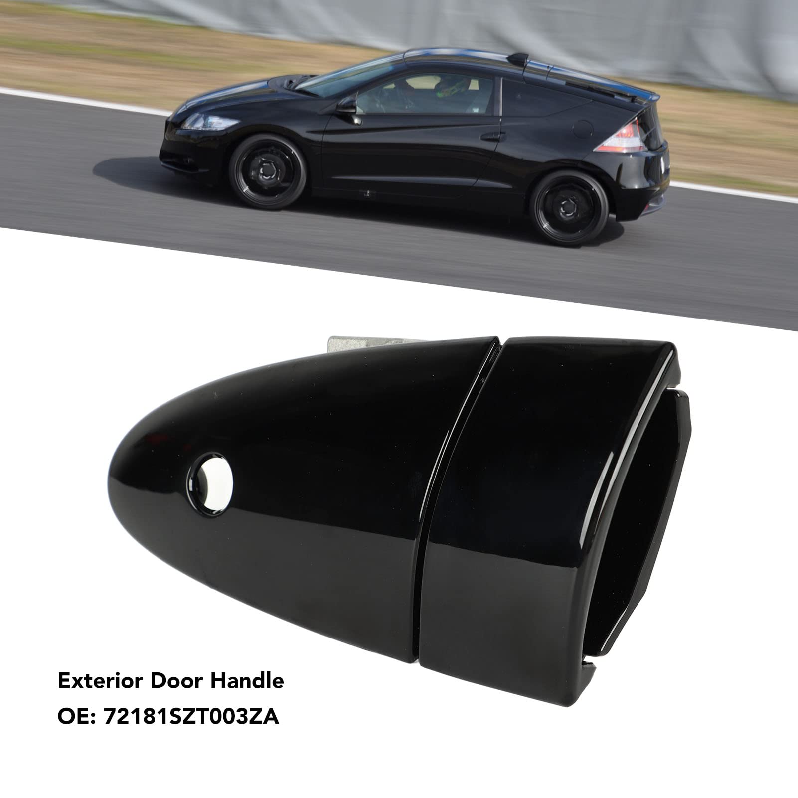 Amazon.co.jp: 自動外装ドアハンドル、アルミ合金左右外装ドアハンドル  