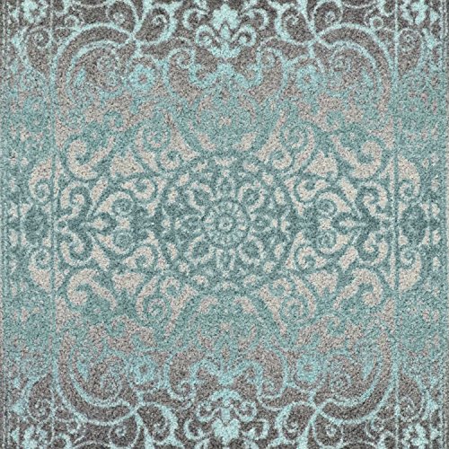 Maples Rugs Area Rug - Pelham 5 x 7 Large Area Rugs [Made in USA] for Living Room, Bedroom, and Dining Room, Grey Blue - Thumbnail 7