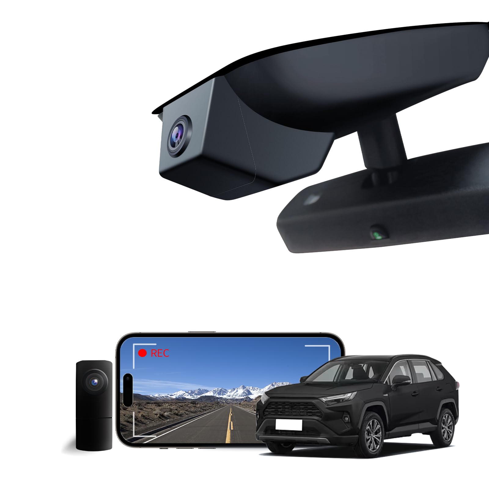 Front 4K Rear 1080P Dash Cam for Toyota RAV4 2019-2021 LE Limited Premium XLE TRD Hybrid RAV4 Prime