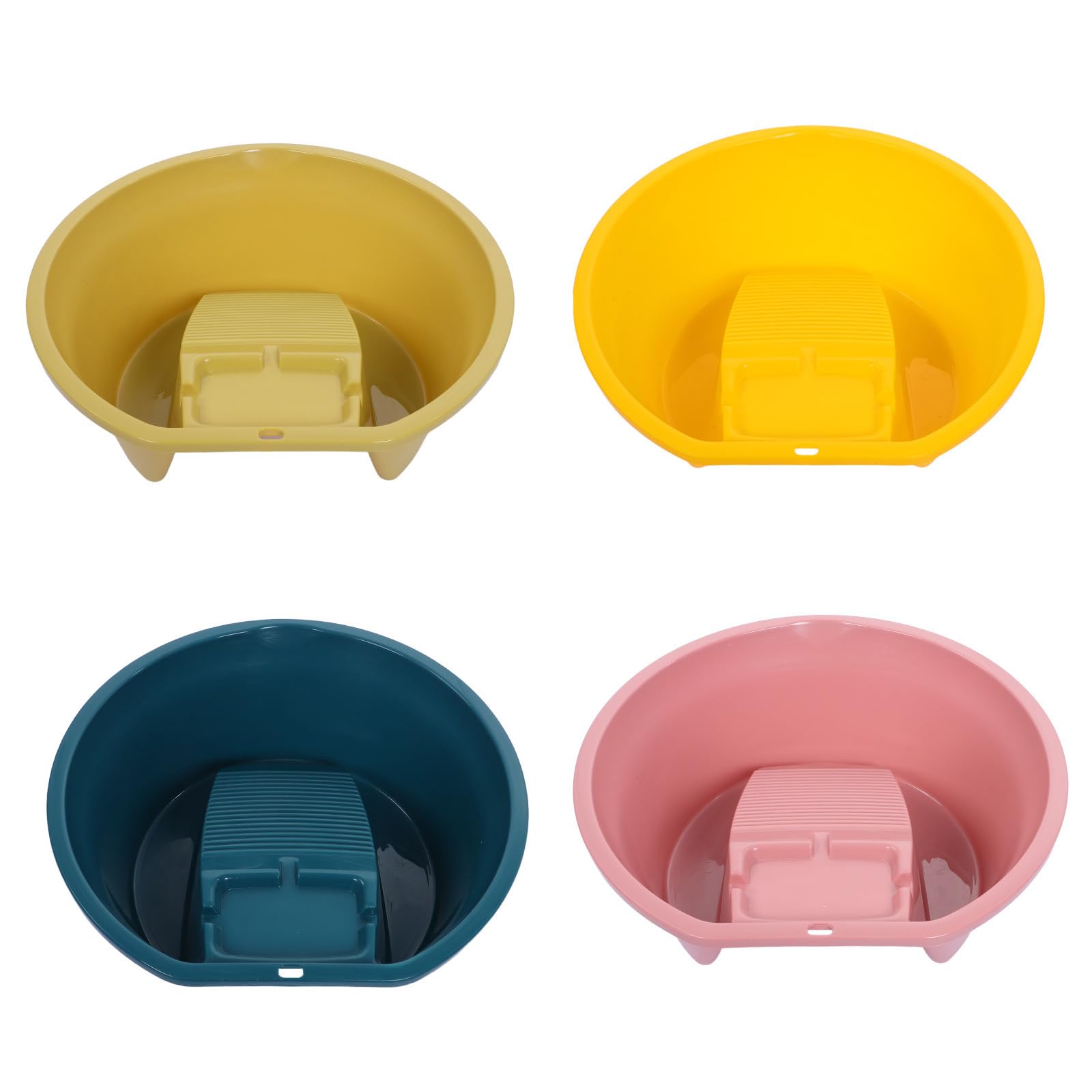 Abaodam 4 Piezas Lavabo Portátil de Plástico Jabonera Integrada y Tabla