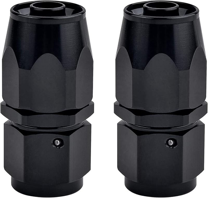 Conjunto de conexões retas giratórias 8AN EVIL ENERGY em alumínio 6061-T6 para mangueira trançada – 2 unidades