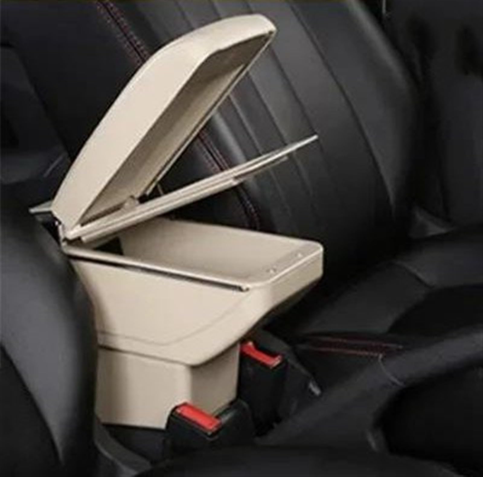 NMJLQW Storage Rack Car Interior Accessories Armrest Box Storage Box With USB For Accent For Verna(B Beige NO USB)