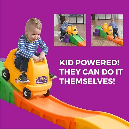 Miniatura 11 de Step2 Up & Down Montaña rusa para niños, edición rápida y oculta, almacenamiento compacto, juego de interiores y exteriores, niños de 2 a 5 años