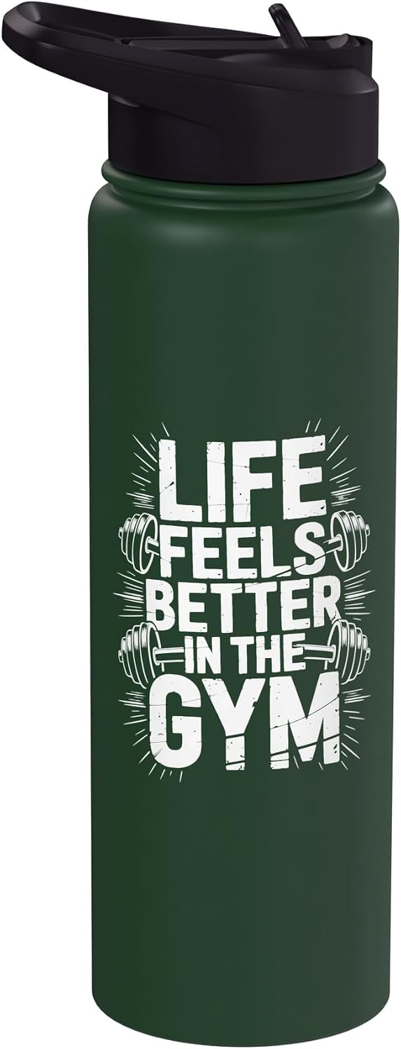 Funny Gym Weight Lifting Workout Men Women Joke Stainless Steel Insulated Water Bottle