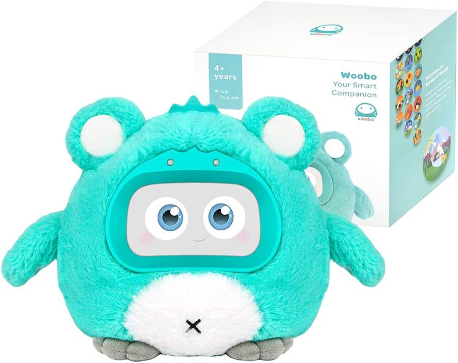 WOOBO Plush Interactive Robot Toy for Curious Kids Stuffed Talking