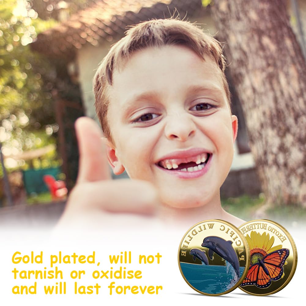 12 Monedas De Hada De Los Dientes Goldtaler Con Diferentes Patrones, Regalos Para Niños Y Niñas