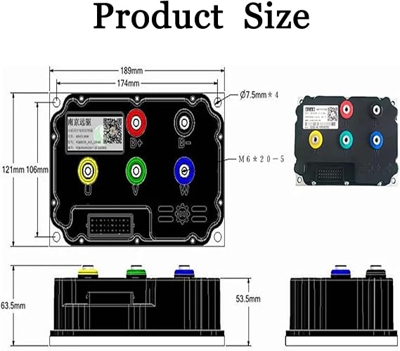 FarDriver Controller ND72450 BLDC Motor Controller Electric Motorcycle 48V-60V 450A BLDC Programmable with BT 48V 60V 72V