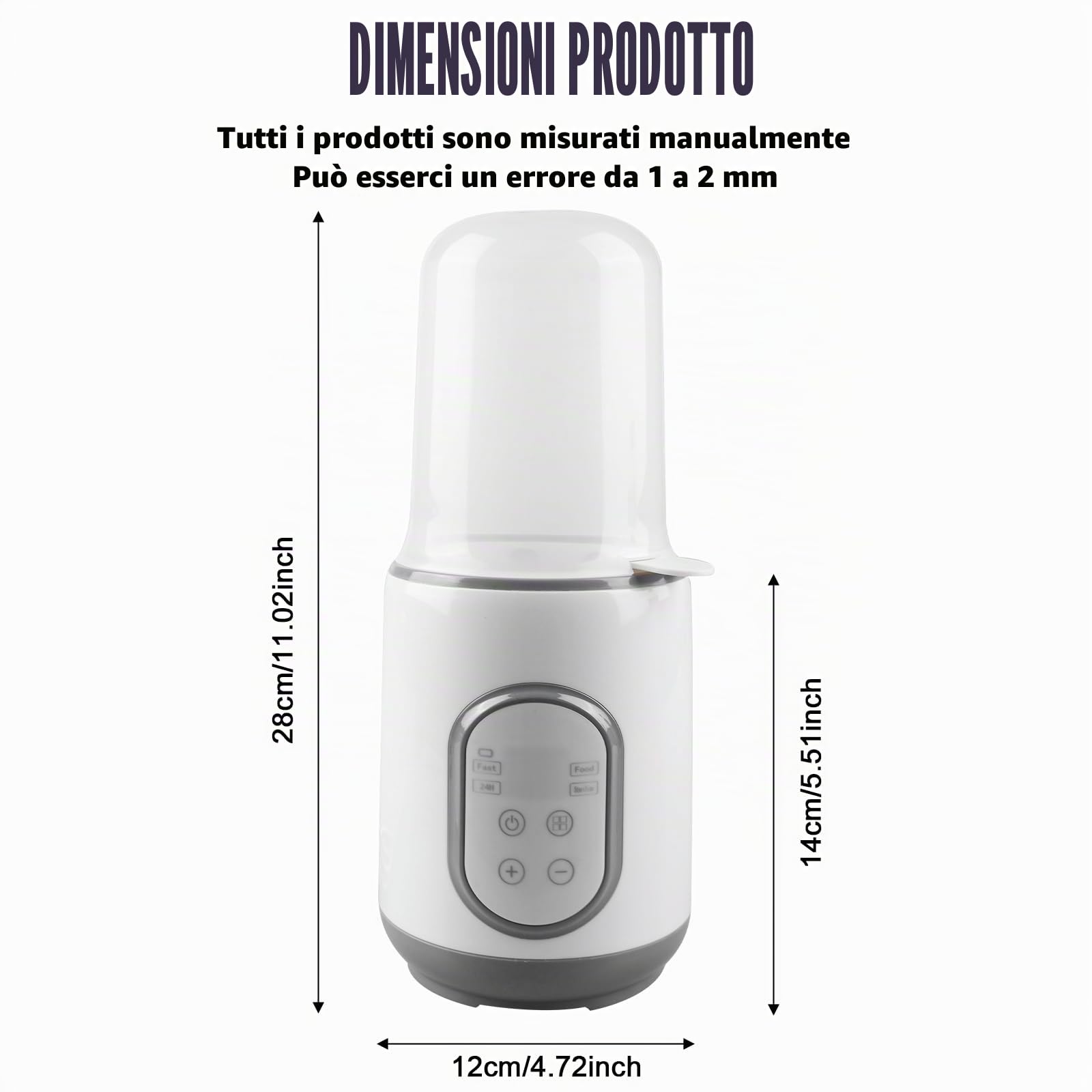 Scaldabiberon per Bambini, Multifunzione 8 in 1 Scaldabiberon per Bambini, Scaldabiberon con Regolazione Intelligente della Temperatura e Display LCD, Scaldabiberon per Bambini in Viaggio per Tutte le