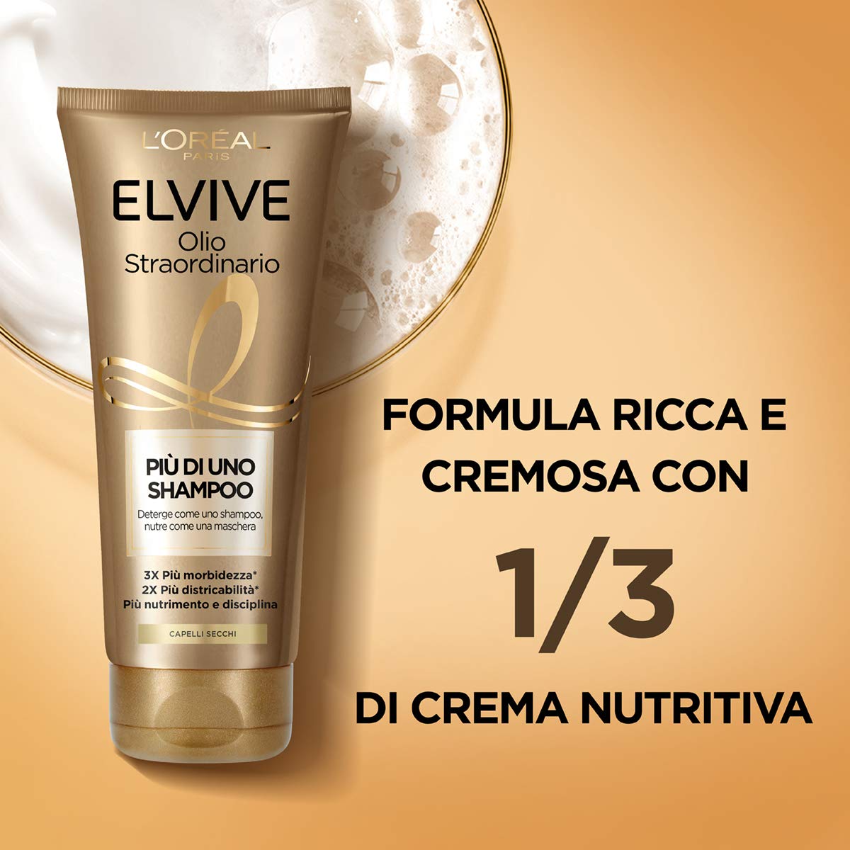 l'Oréal Paris Elvive - Kit de cabello con aceite excepcional que contiene 1 champú y 1 aceite para cabello seco con efecto nutritivo para cabello seco