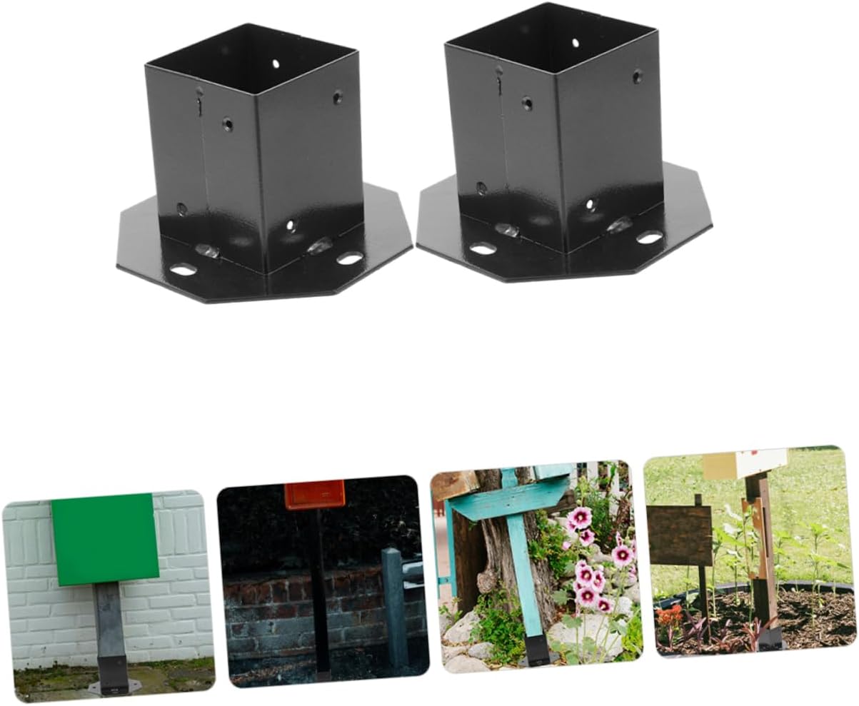 Deck Post Base Mailbox Support Bases Metal Post Protectors for Mailbox