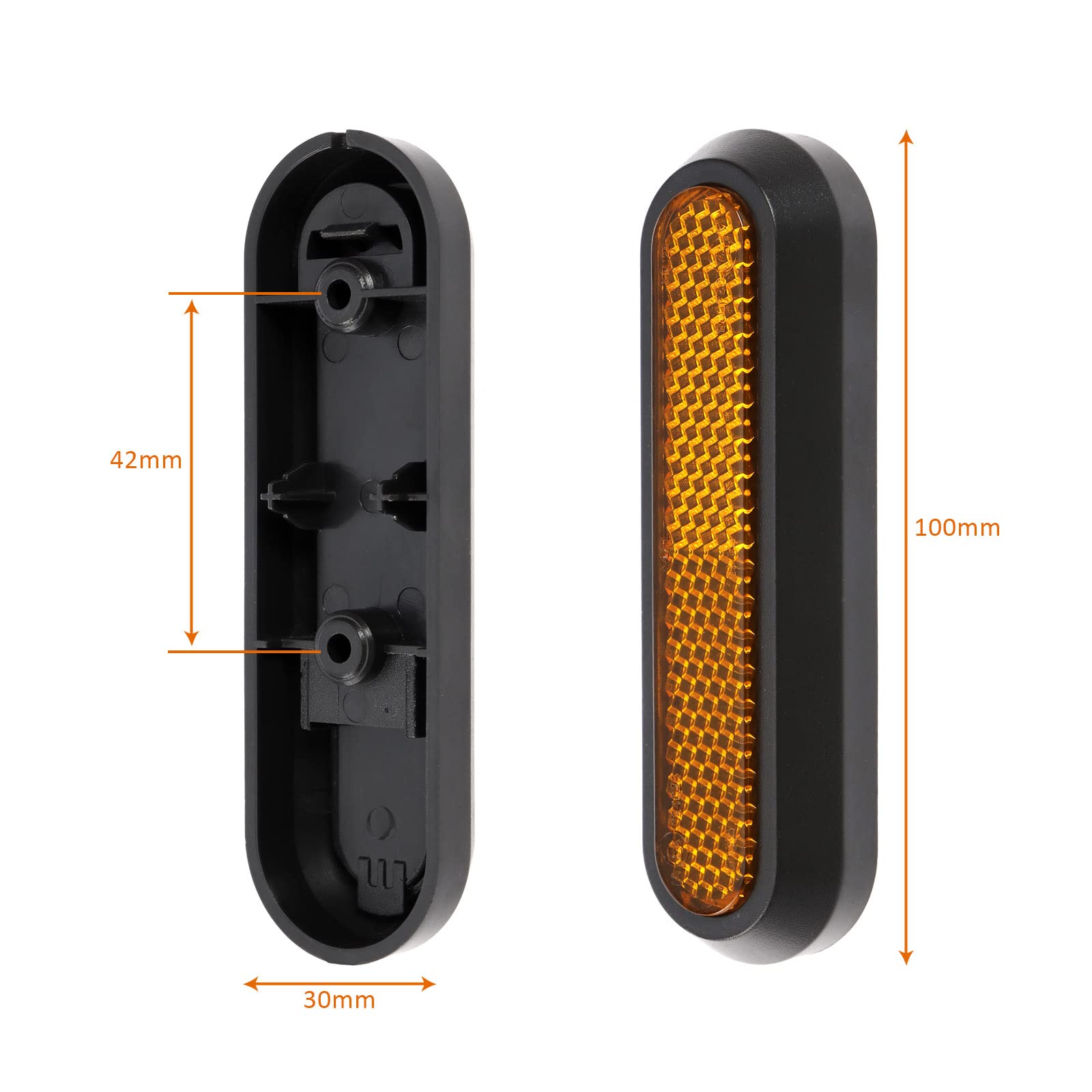 Elektroroller Ersatzteil ECSiNG Hinterradabdeckung Für Xiaomi E-Scooter - Reflektor Schutz 2er Set E-Scooter Zubehör