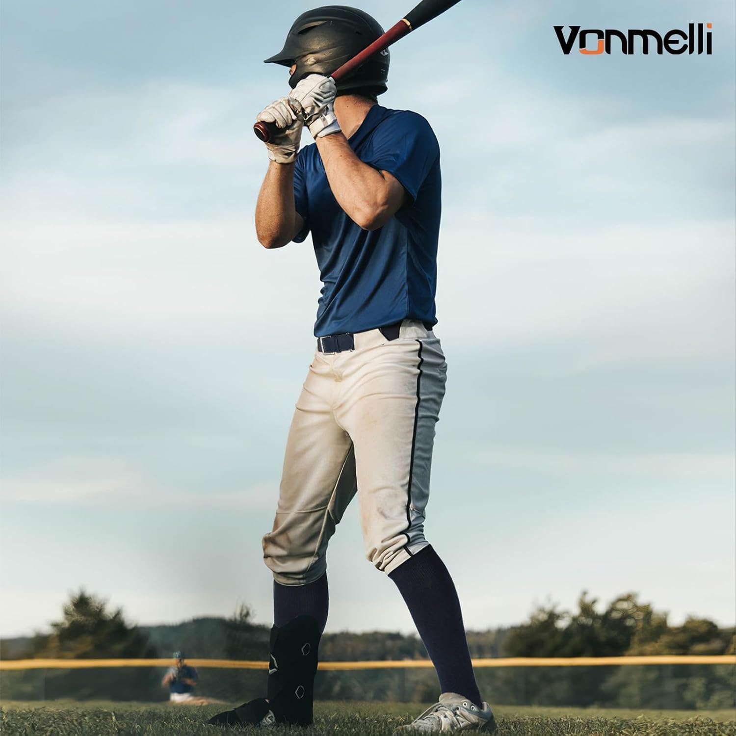 VONMELLI Youth Baseball Belt and Socks Combo, Elastic Softball Belts and Socks for Boys and Adult (2 Pairs of Socks & 1 Belt) - Image 2