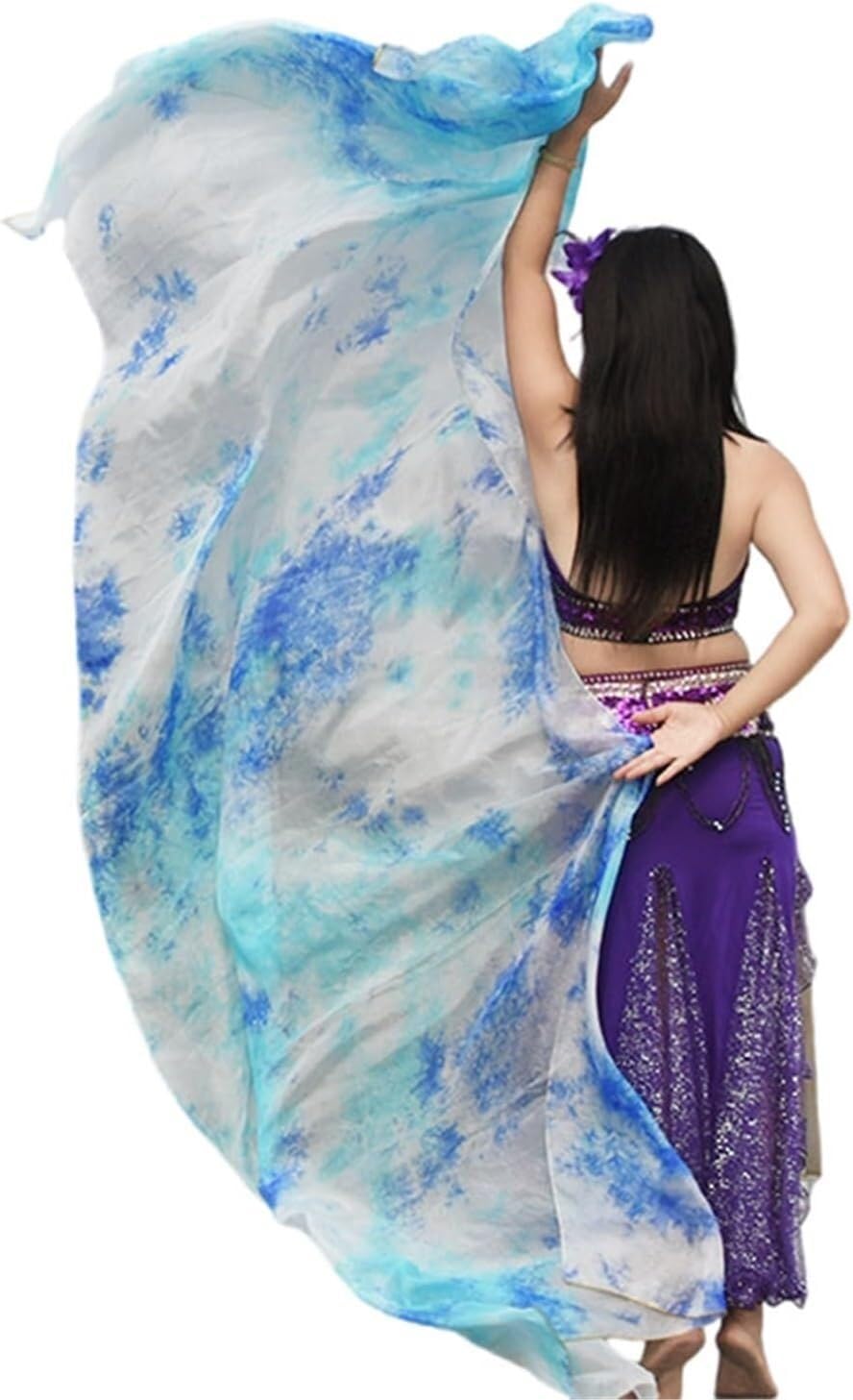 SSDDLZEQ Stage performance version Belly Dance Veil, Suitable For Both Practice And Stage Performances(Color 4,2.5m)