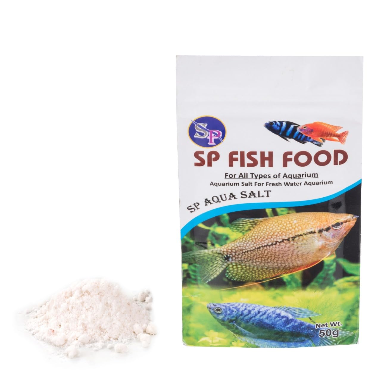 SP Fish Food Aquarium Salt for Aquarium Fish Tank, Assist in Treating Dropsy, Regulates pH Levels, Swim Bladder and Regulates Hardness of Fish Tank Water (Pouch 50gm.) (B0D2Y1ZN1L) Amazon Price History, Amazon Price Tracker