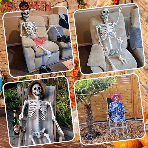 Squelettes humains d'Halloween 165cm plastique pour accessoires de fête - 7
