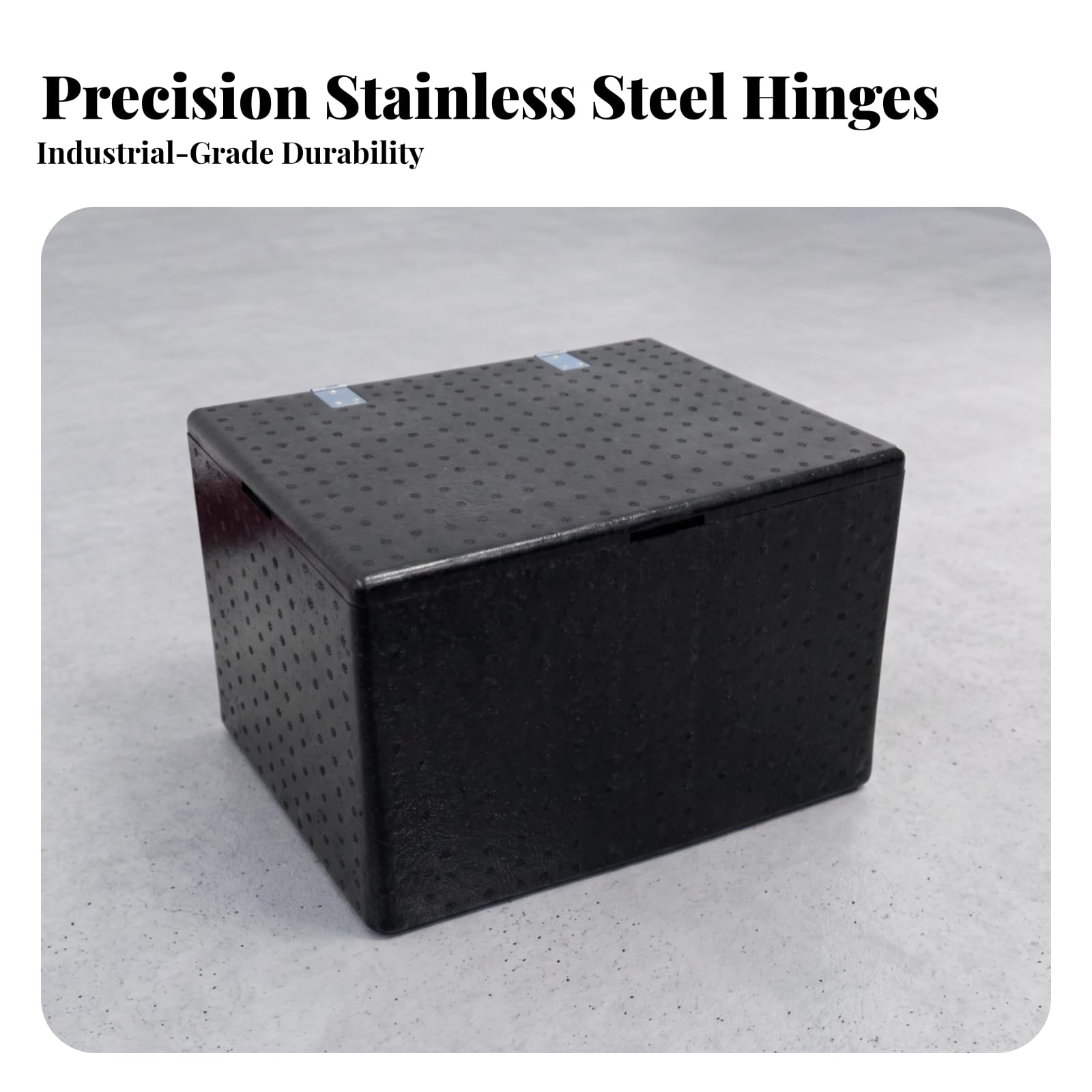Caja Aislante con Bisagras Aislada | Reutilizable, Maletín Isotérmico, para Cáterin, Negro