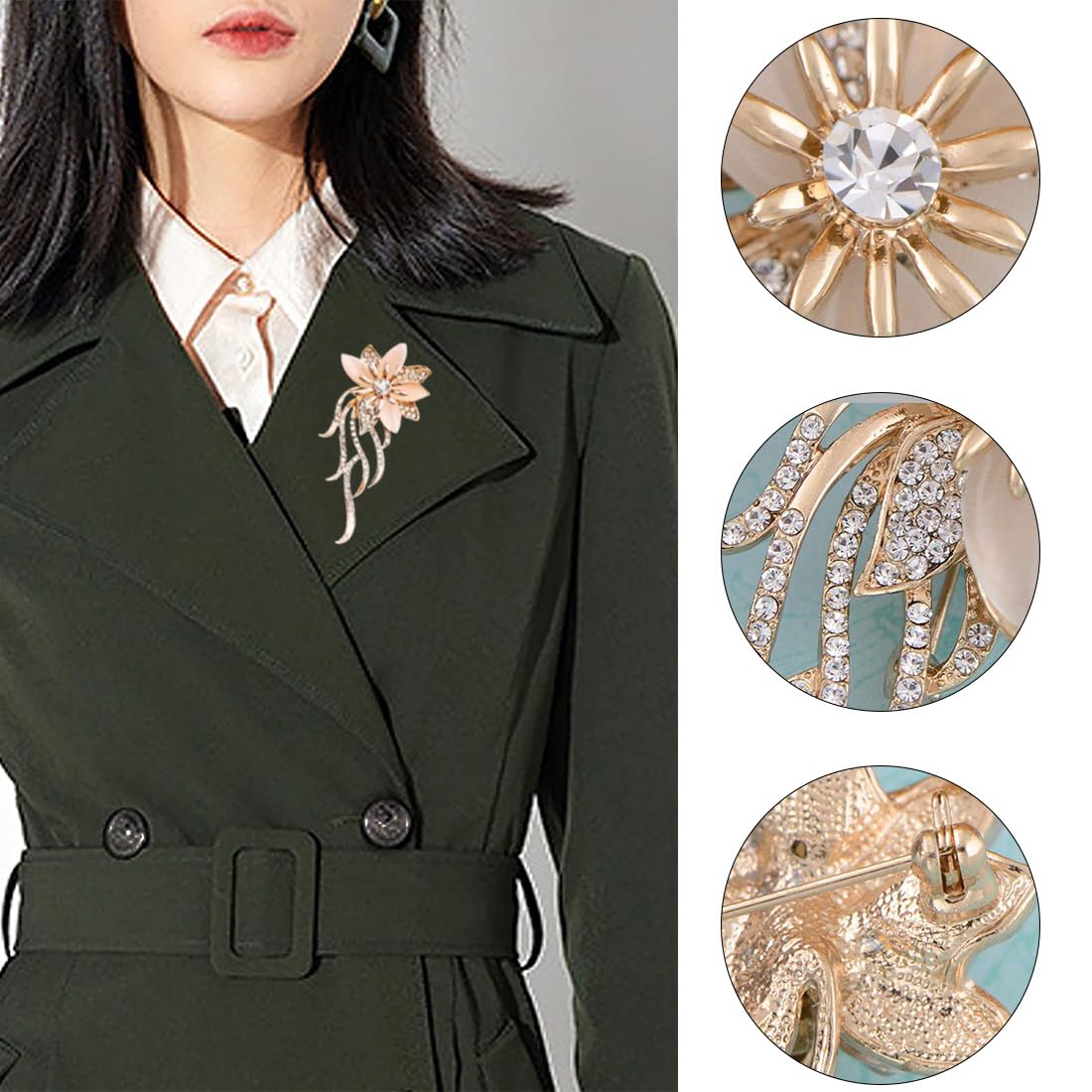 Broche Bouquet, Broche En Cristal Pour Femmes, Chic Mariage, Cadeau Filles