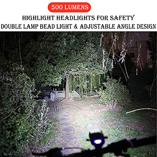 Bike Cell Phone Holder Mount, Road Mountain Led Bicycle Cycling Lights Front and Back Rear Set for Night Riding… - Image 6