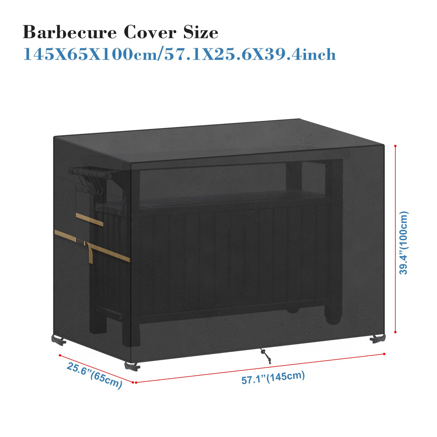 YedZen BBQ Beistelltisch Abdeckung - Wasserdicht 70x54x90cm Für Keter Unity