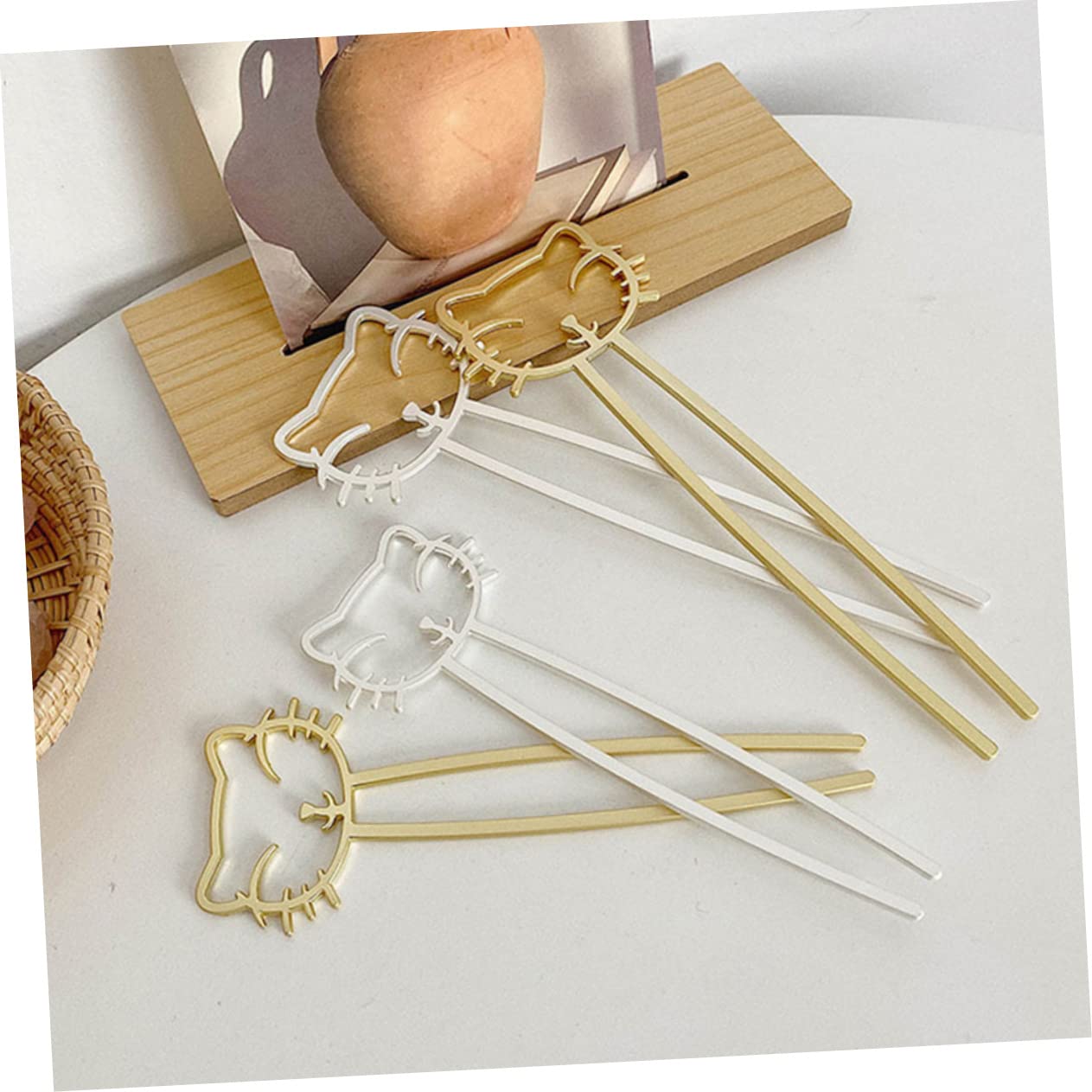 DOITOOL 12stücke Teiliges Haarschmuck Für Frauen Cat Hair Stick Lovely Haarnadeln Für Hochsteckfrisuren Stabil Und Langlebig Für Partys Und Alltagsanwendungen