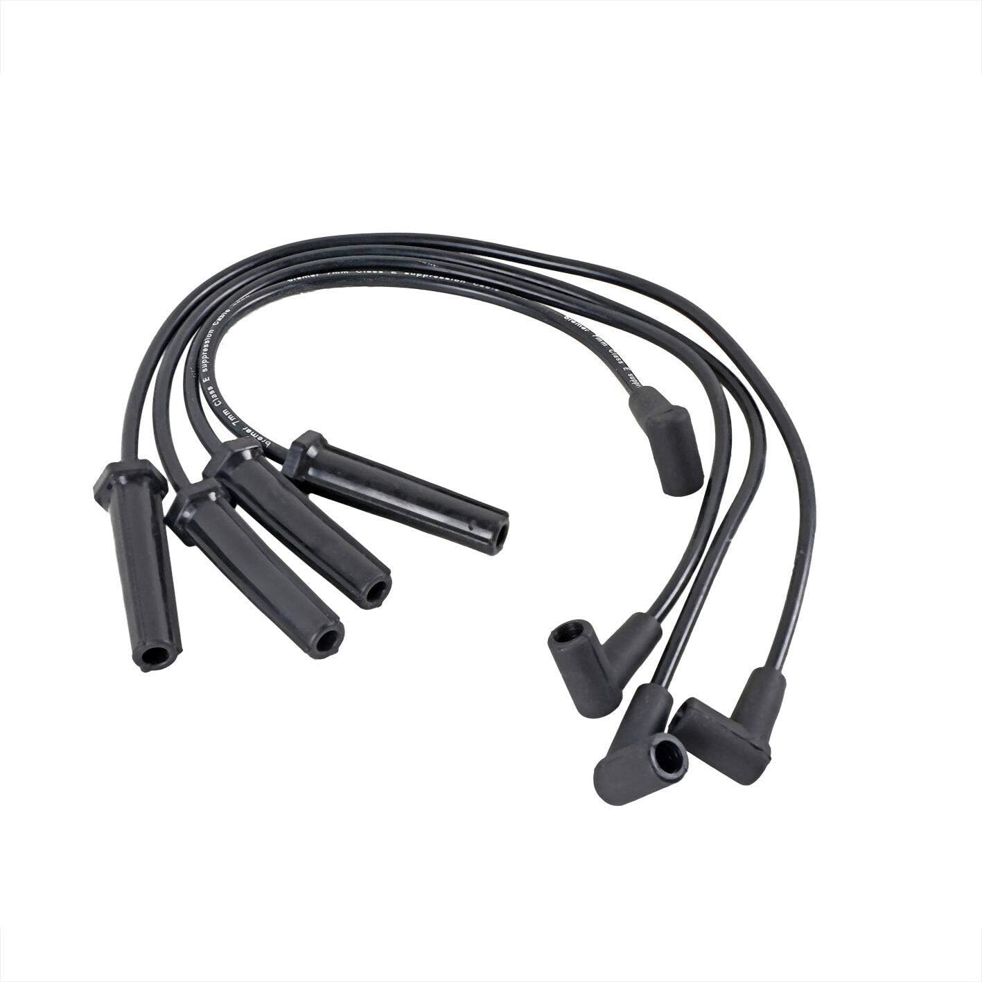 Ignition Spark Plug Wires 7mm 4PC Set for 1998-2002 Chevy Cavalier Pontiac Sunfire L4 2.2L