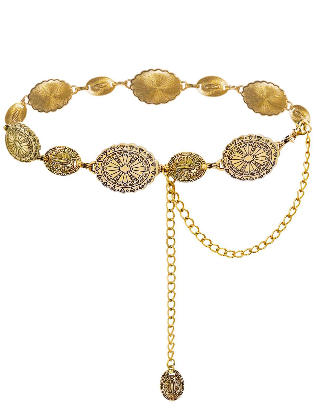 Metal Chain Belt for Women Waist chains for Dresses Jeans Western Cowgirl