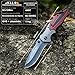 Jellas Cuchillo Plegable Supervivencia, Navaja Táctica con Punta Rompevidrio y Cutter Cinturón,...
