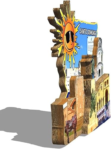 Miniatura 2 de Santo Domingo República Dominicana imán imán nevera madera 3D hitos viaje coleccionables recuerdos decoración hecha a mano