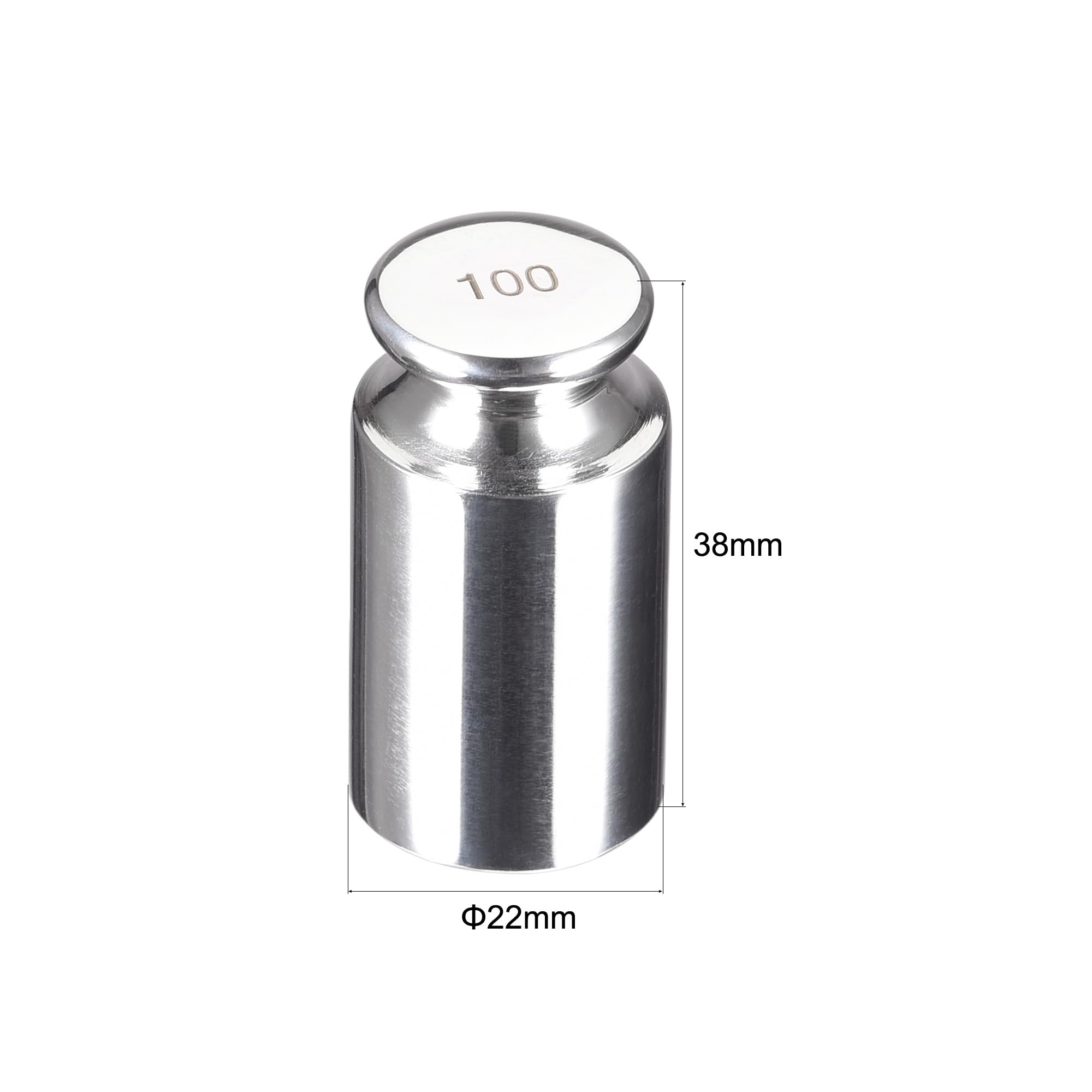 sourcing map Peso de calibración en gramos 100 g F1 Acero inoxidable de precisión para balanzas digitales