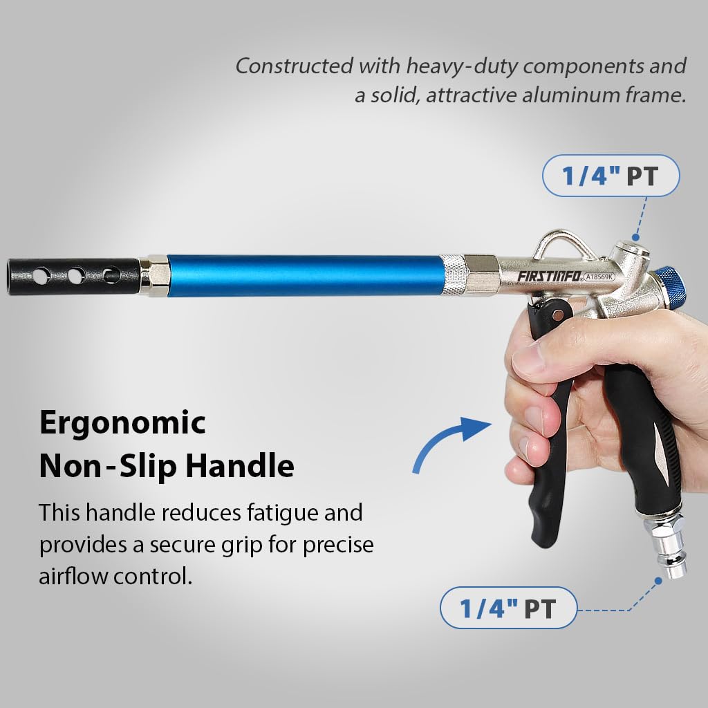 FIRSTINFO Kit Pistola Aire Comprimido 20 Boquillas Venturi A18569KEU