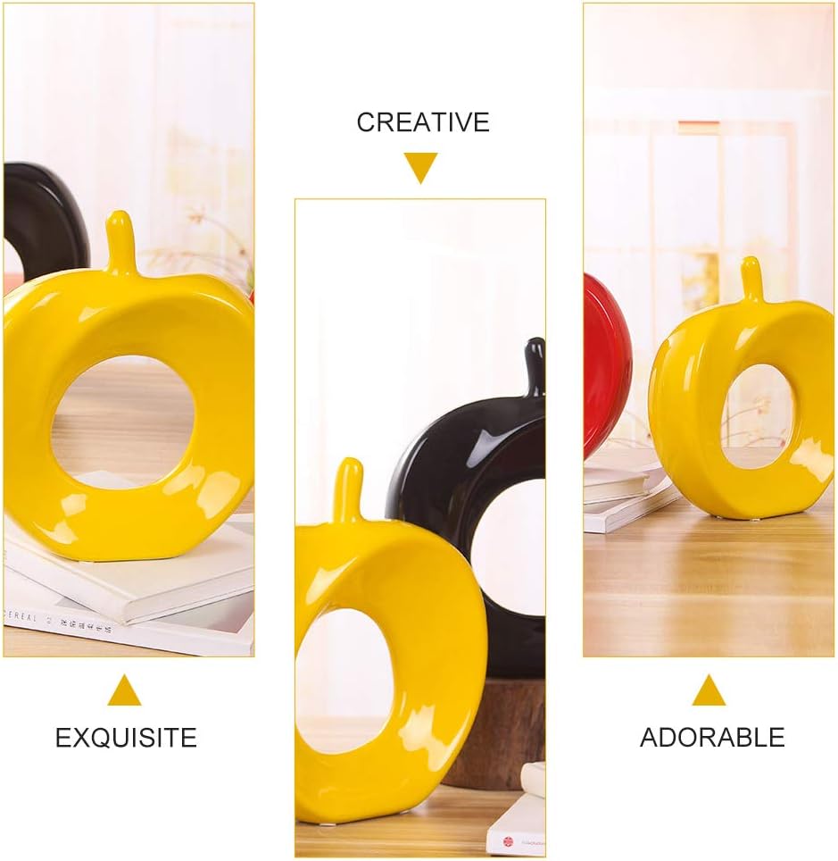 BESPORTBLE Ceramic Figurines Fruit Statue Decorative Sculpture Crafts Ornaments for Bookshelf Table Home Decor